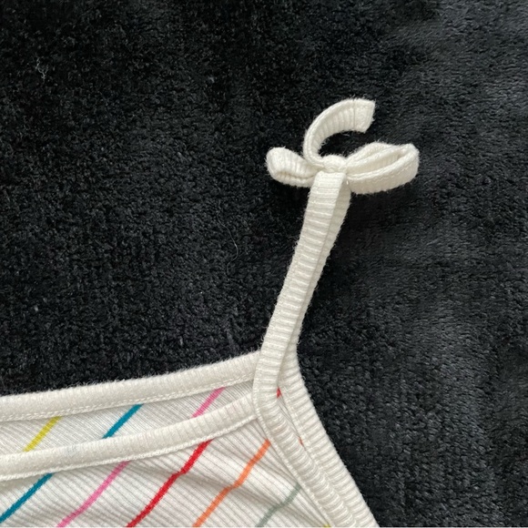 There Abouts Girl’s Size Large Striped Multicolor Ribbed Tank Top - Picture 2 of 6